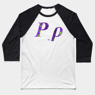 Rho Greek Alphabet Baseball T-Shirt